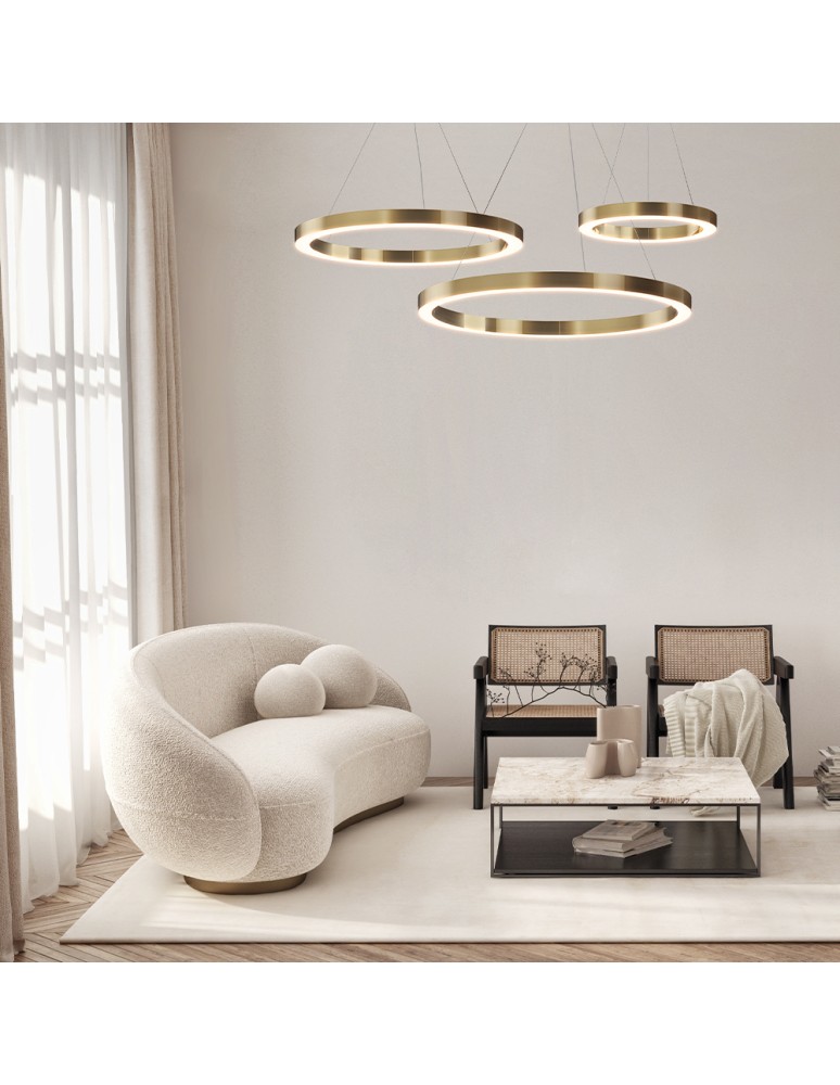 Pendant lamps circles - Maytoni Saturno LED Ring Pendant Lamp 60W 4200lm 4000K Brass MOD415PL-L60BS4K - product kolory-swiatla.pl 2