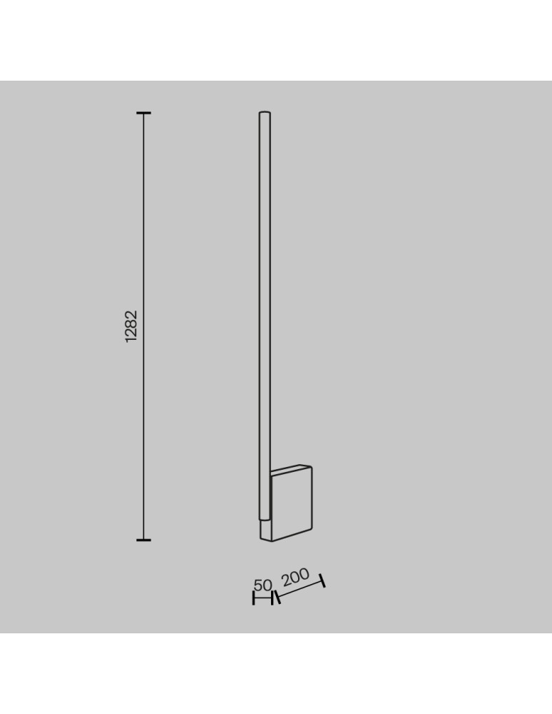 Modern floor lamps - Maytoni Solid LED Floor Lamp 24W 2350lm 3000K Grey MOD277FL-L24GR3K. - product kolory-swiatla.pl 6