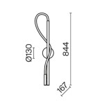 Maytoni Tau Kinkiet/Ścienna LED 13W 600lm 3000K Złoty MOD166WL-L12G3K