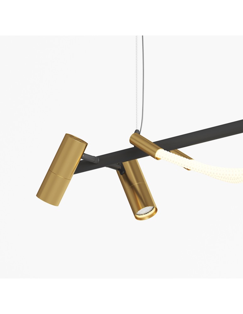 Pendant lamps - Maytoni Tau LED Pendant Lamp 30W 1500lm 3000K Black, Gold MOD166PL-L30GB3K - product kolory-swiatla.pl 3