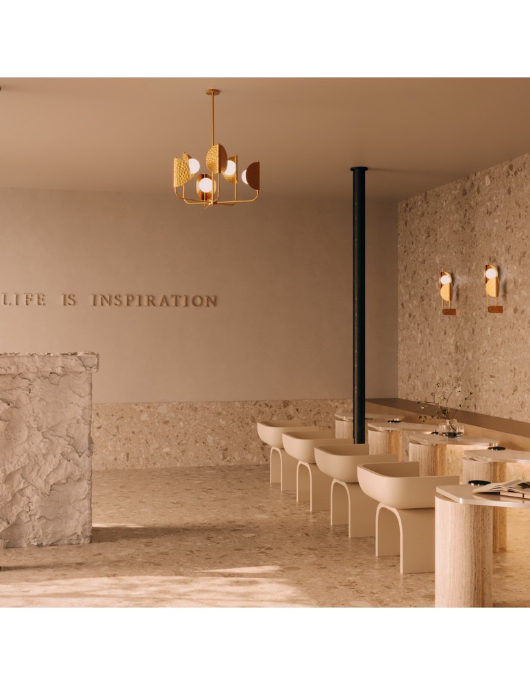 Modern chandeliers - Maytoni Tropic Chandelier Modern 6xG9 40W Brass MOD164PL-06BS - product kolory-swiatla.pl 3