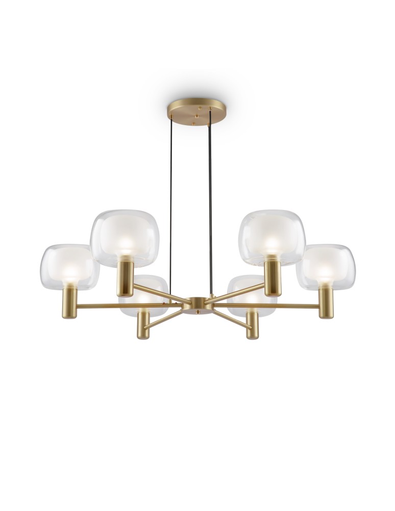 Modern chandeliers - Maytoni Vision Pendant Lamp 6xE14 60W Gold MOD411PL-06G. - product kolory-swiatla.pl 1
