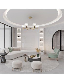 Maytoni Vision Lampa Wisząca 6xE14 60W Złoty MOD411PL-06G - produkt 2