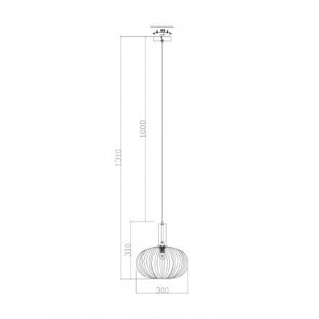 Maytoni Zelma Lampa Wisząca Szklana 1xE27 40W Mosiądz MOD124PL-01BS1