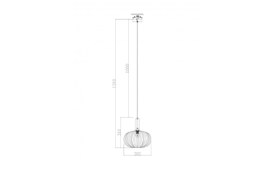 Maytoni Zelma Lampa Wisząca Szklana 1xE27 40W Mosiądz MOD124PL-01BS1