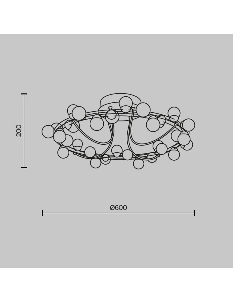 Maytoni Tessara Lampa Sufitowa LED 55W 4100lm 3000K Złoty MOD081CL-L36G3K