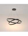 Maytoni Rim Lampa Wisząca Ringi LED 88W 5200lm 3000K Czarny MOD058PL-L74B3K
