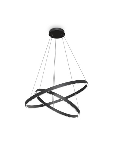 Maytoni Rim Lampa Wisząca Ringi LED 88W 5200lm 3000K Czarny MOD058PL-L74B3K - produkt 2