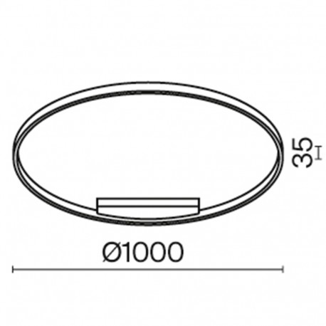 Maytoni Rim Lampa Wisząca Ring LED 61W 3500lm 3000K Czarny MOD058PL-L54B3K