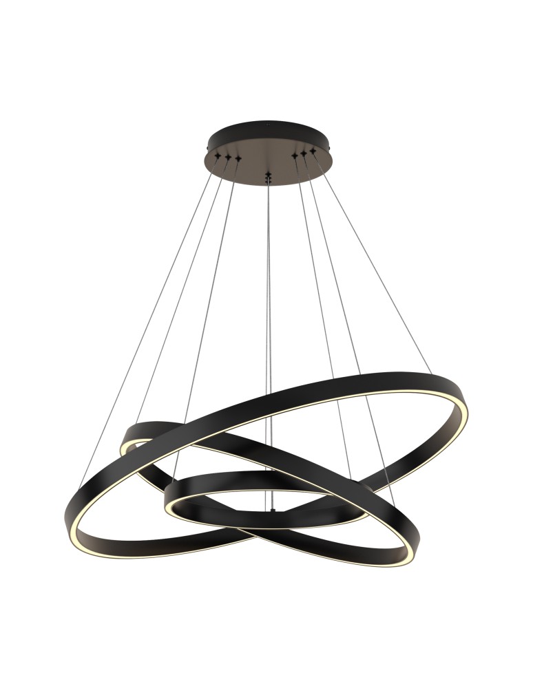 Pendant lamps circles - Maytoni Rim LED Pendant Lamp 115W 6100lm 3000K Black MOD058PL-L100B3K. - product kolory-swiatla.pl 1
