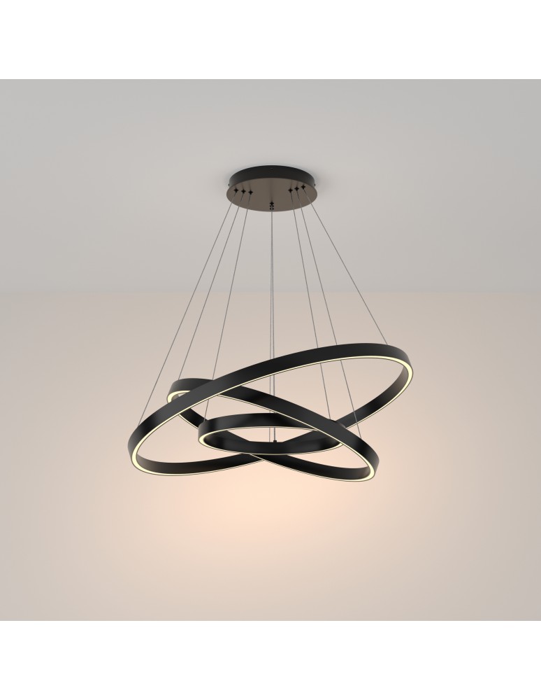 Pendant lamps circles - Maytoni Rim LED Pendant Lamp 115W 6100lm 3000K Black MOD058PL-L100B3K. - product kolory-swiatla.pl 3