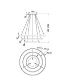 Pendant lamps - Maytoni Rim LED Pendant Lamp 115W 6100lm 3000K Brass MOD058PL-L100BS3K. - product 4