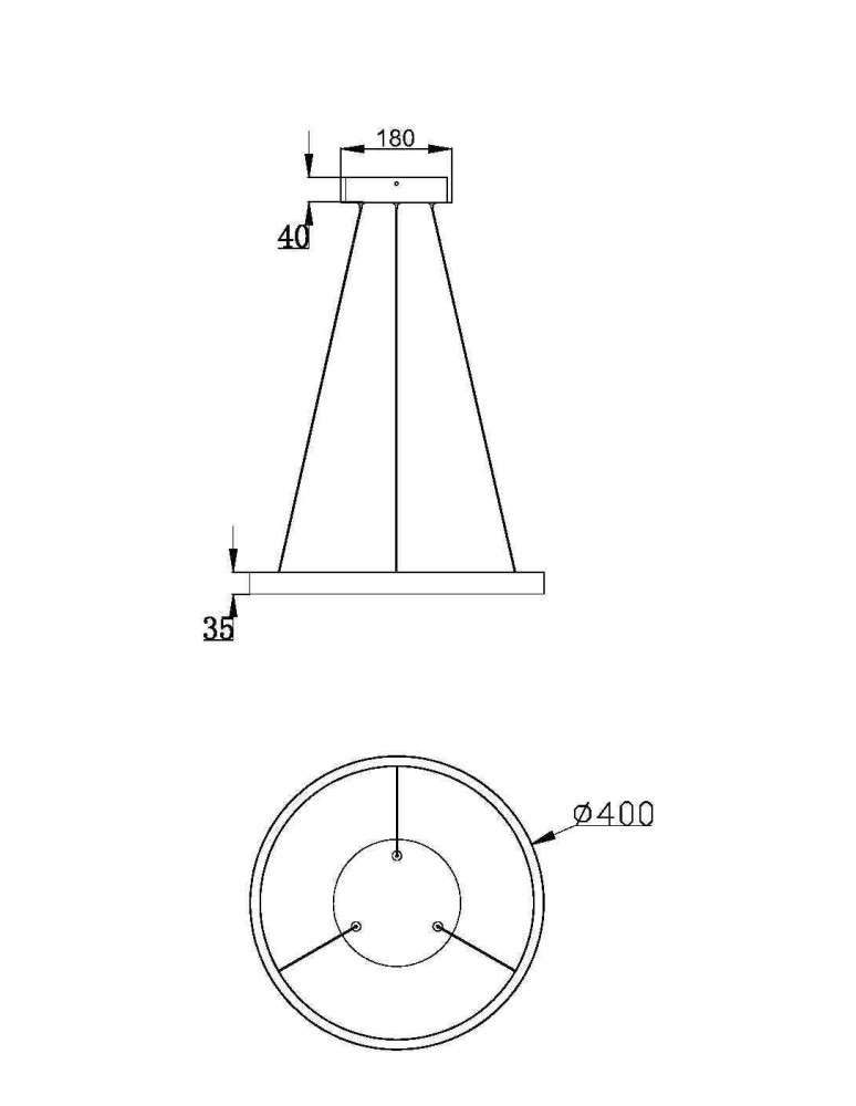 Pendant lamps - Maytoni Rim LED Pendant Lamp Ring 25W 1200lm 3000K Brass MOD058PL-L22BS3K. - product kolory-swiatla.pl 3