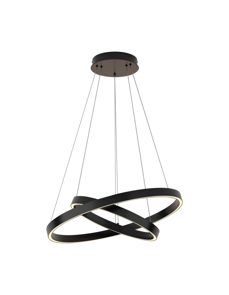 Pendant lamps circles - Maytoni Rim LED Pendant Lamp 61W 3500lm 3000K Black MOD058PL-L55B3K. - product kolory-swiatla.pl 1