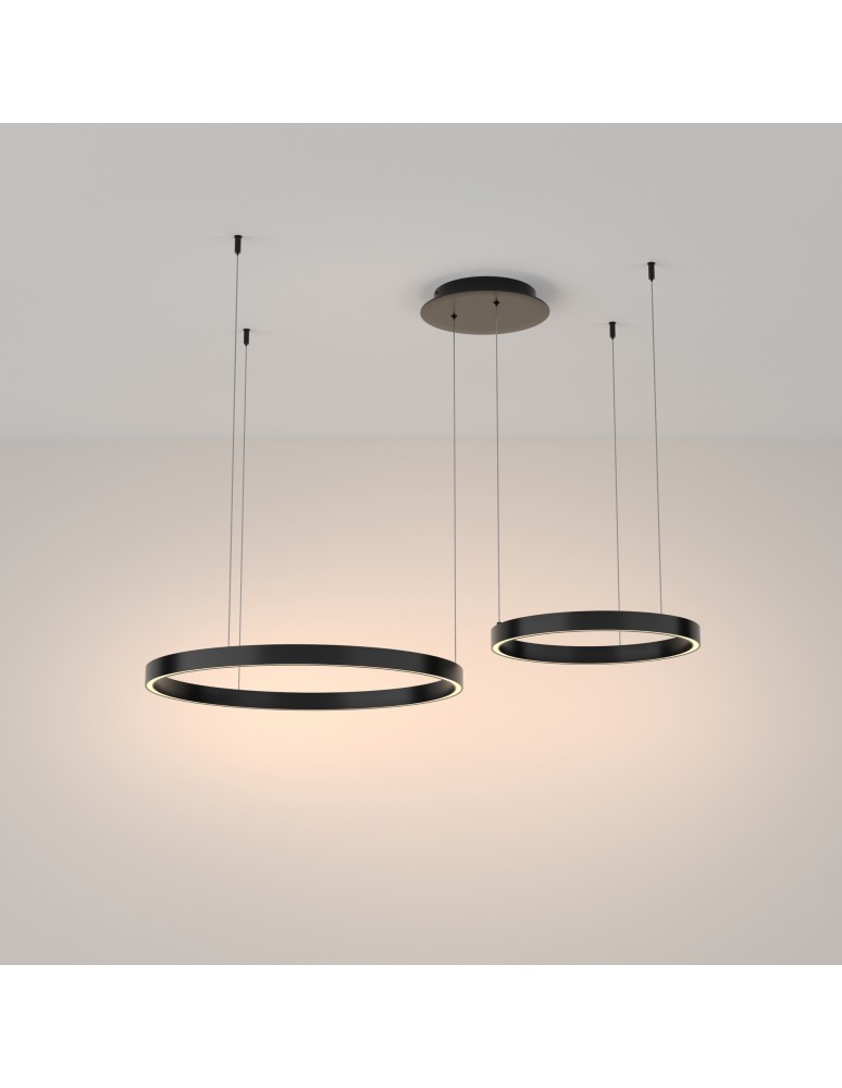 Pendant lamps circles - Maytoni Rim LED Pendant Lamp 61W 3500lm 3000K Black MOD058PL-L55B3K. - product kolory-swiatla.pl 3