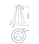 Pendant lamps circles - Maytoni Rim LED Pendant Lamp 61W 3500lm 3000K Black MOD058PL-L55B3K. - product 5