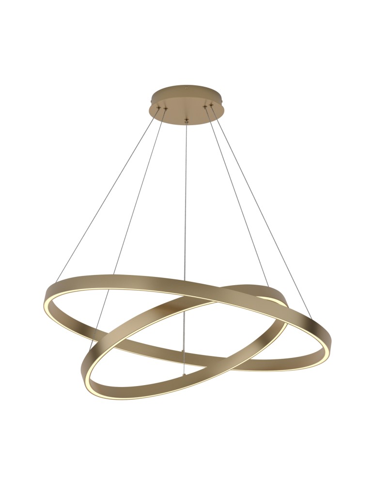 Pendant lamps circles - Maytoni Rim LED Ring Pendant Lamp 88W 5200lm 3000K Brass MOD058PL-L74BS3K - product kolory-swiatla.pl 1