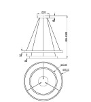 Pendant lamps circles - Maytoni Rim LED Ring Pendant Lamp 88W 5200lm 3000K Brass MOD058PL-L74BS3K - product 4