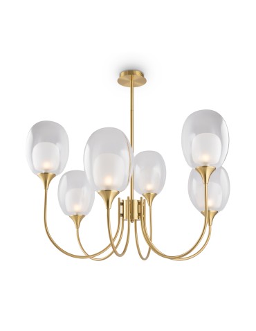 Maytoni Aura Lampa Wisząca 6xE14 60W Mosiądz MOD016PL-06BS