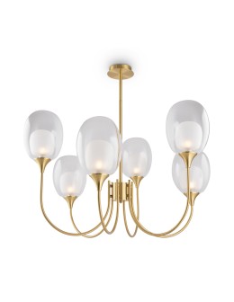 Maytoni Aura Lampa Wisząca 6xE14 60W Mosiądz MOD016PL-06BS