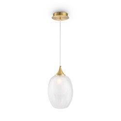 Maytoni Aura Lampa Wisząca 1xE14 60W Mosiądz MOD016PL-01BS