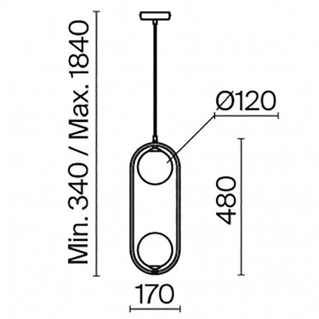 Maytoni Ring Lampa Wisząca 2xG9 25W Mosiądz MOD013PL-02BS1