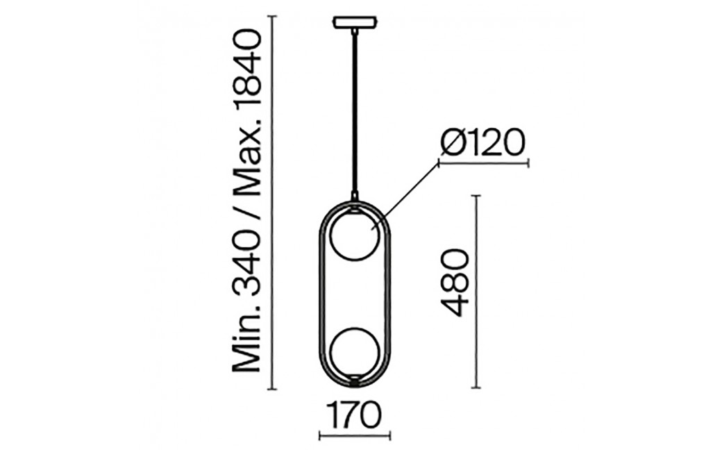 Maytoni Ring Lampa Wisząca 2xG9 25W Mosiądz MOD013PL-02BS1