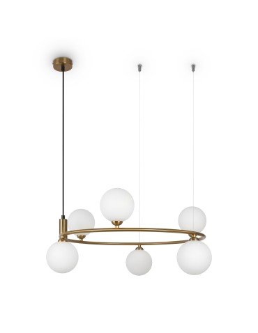 Maytoni Ring Lampa Wisząca 6xG9 25W Mosiądz MOD013PL-06BS1