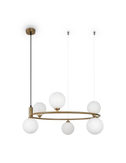 Maytoni Ring Lampa Wisząca 6xG9 25W Mosiądz MOD013PL-06BS1