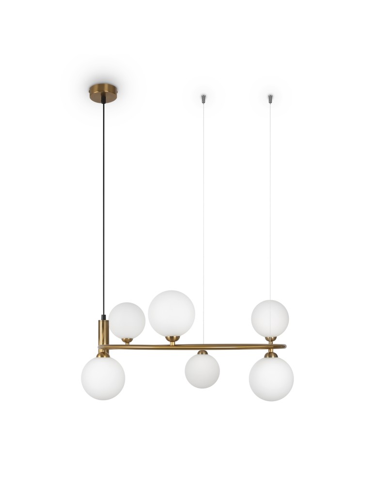Pendant lamps - Maytoni Ring Pendant Lamp 6xG9 25W Brass MOD013PL-06BS1 - product kolory-swiatla.pl 4
