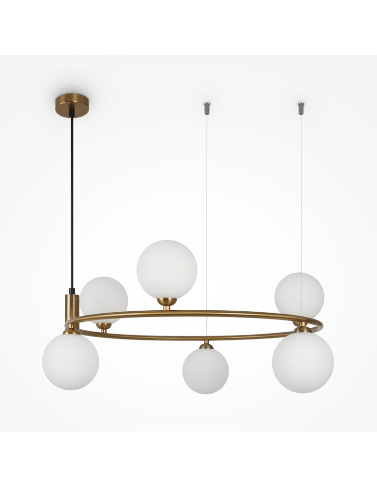 Pendant lamps - Maytoni Ring Pendant Lamp 6xG9 25W Brass MOD013PL-06BS1 - product kolory-swiatla.pl 5