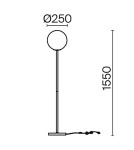 Maytoni Ring Lampa Podłogowa 1xE27 60W Mosiądz MOD013FL-01BS