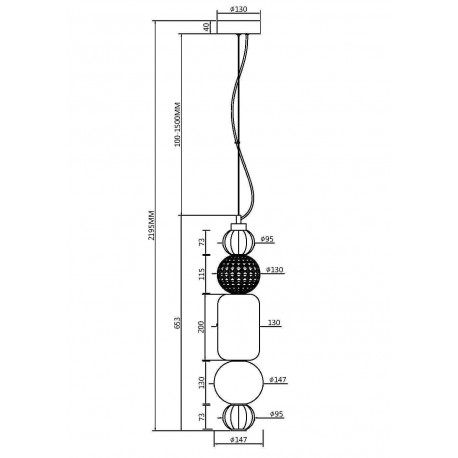 Maytoni Collar Lampa Wisząca 1xLED 35W 1600lm 3000K Złoty P069PL-L35G3K1