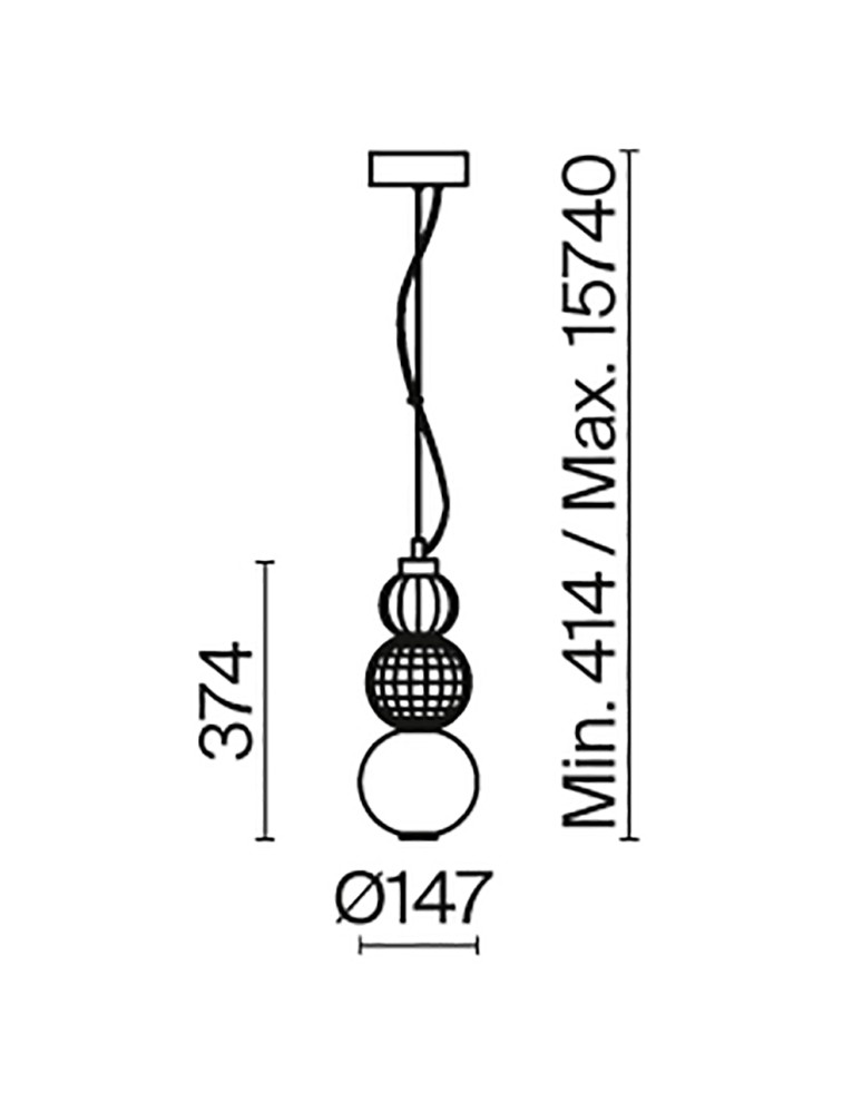Pendant lamps spheres - Maytoni Collar LED Pendant Lamp 16W 800lm 3000K Gold P069PL-L16G3K. - product kolory-swiatla.pl 5