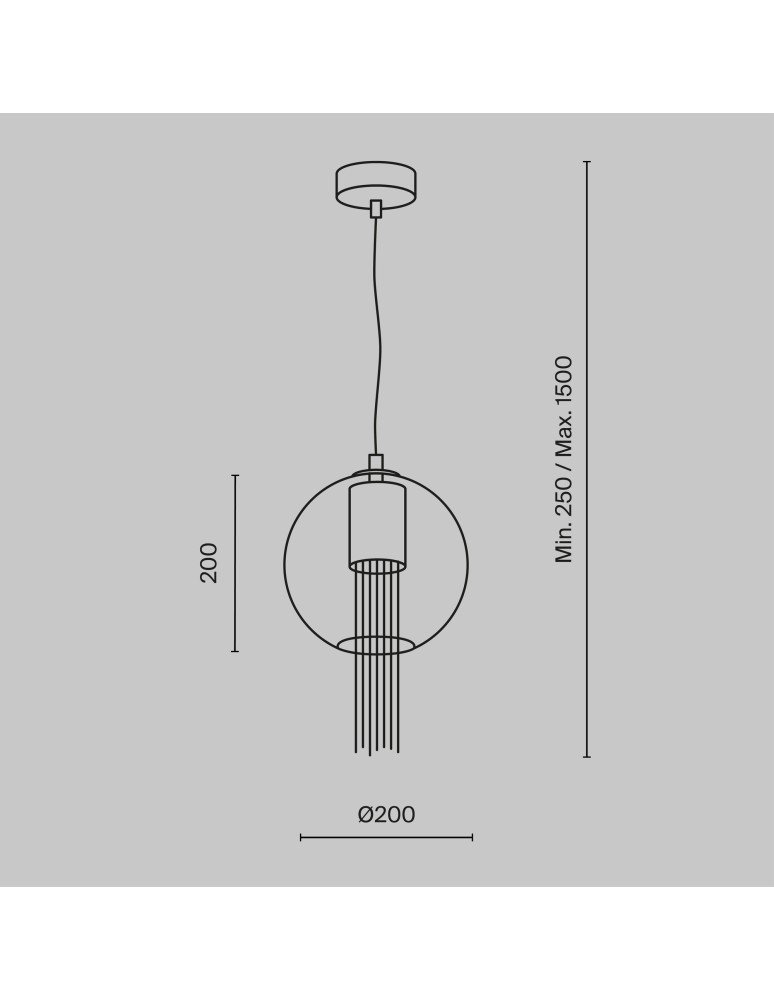 Pendant lamps - Maytoni Flusso Pendant Lamp 1xGU10 12W Bronze P095PL-01BZ - product kolory-swiatla.pl 3