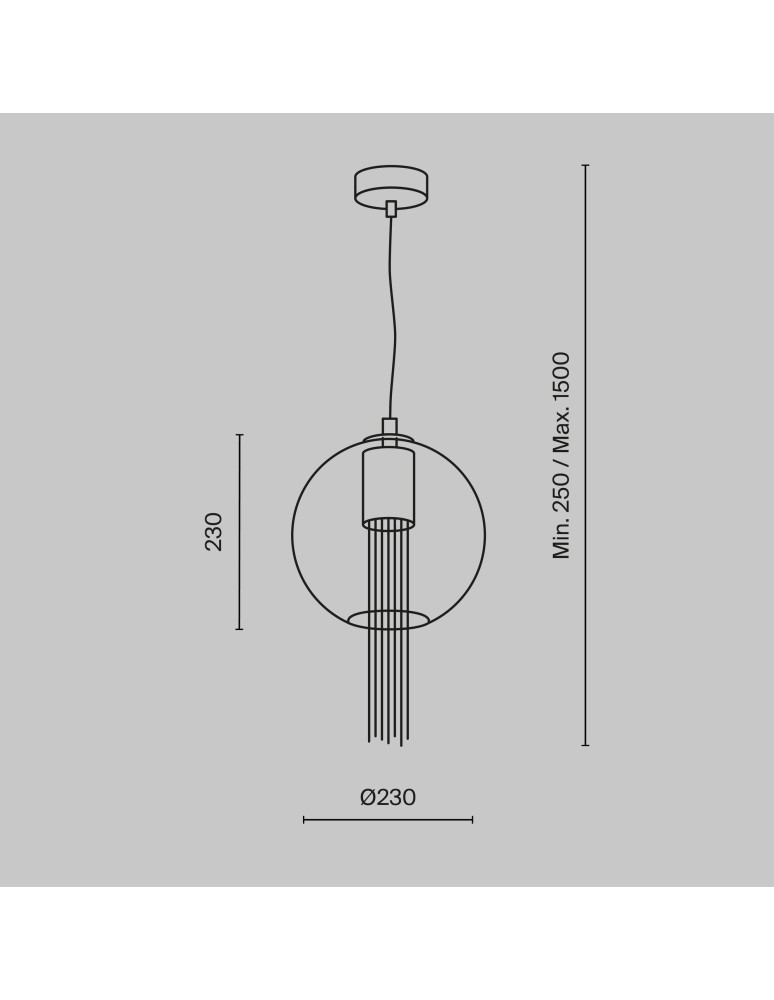 Pendant lamps - Maytoni Flusso Pendant Lamp 1xGU10 12W Bronze P095PL-01BZ1 - product kolory-swiatla.pl 3