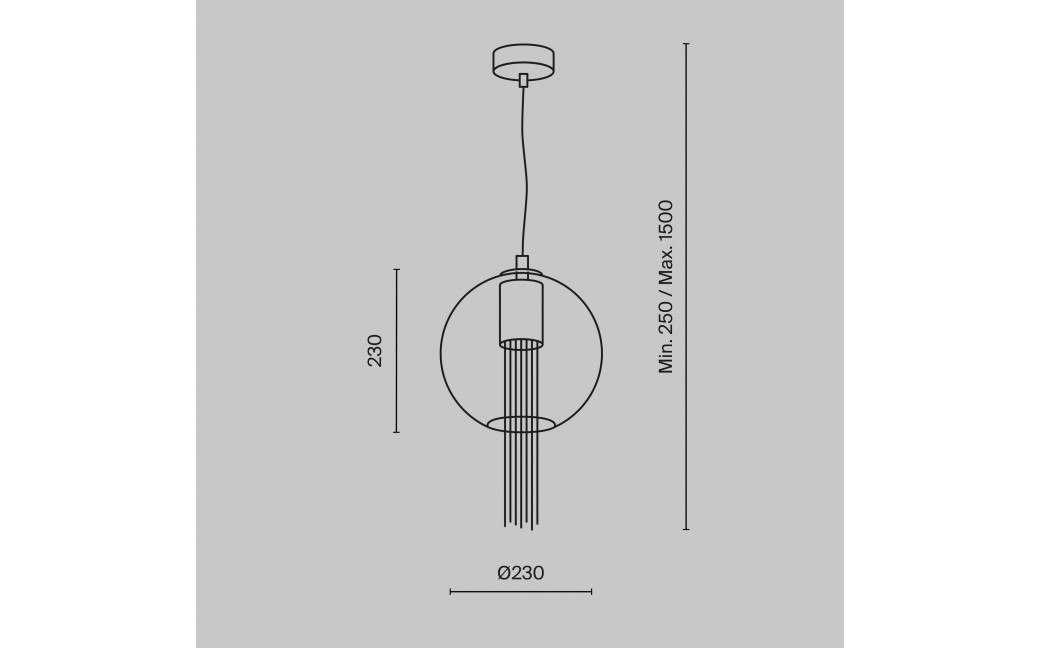 Maytoni Flusso Lampa Wisząca 1xGU10 12W Brąz P095PL-01BZ1