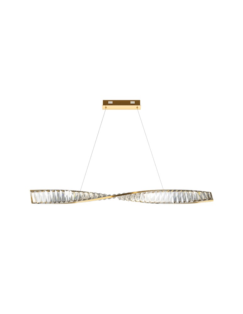 Pendant lamps over the island - Maytoni Krone LED Crystal Pendant Lamp 27W 1900lm 3000K Brass P097PL-L28BS3K. - product kolory-swiatla.pl 1