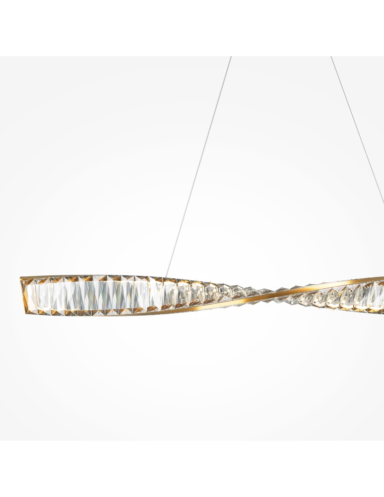 Pendant lamps over the island - Maytoni Krone LED Crystal Pendant Lamp 27W 1900lm 3000K Brass P097PL-L28BS3K. - product kolory-swiatla.pl 3