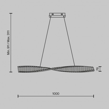 Maytoni Krone Lampa Wisząca Kryształowa LED 27W 1900lm 3000K Mosiądz P097PL-L28BS3K