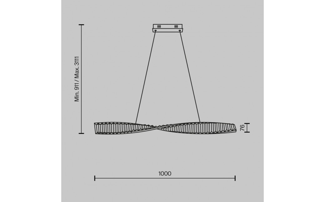 Maytoni Krone Lampa Wisząca Kryształowa LED 27W 1900lm 3000K Mosiądz P097PL-L28BS3K