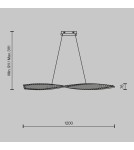 Pendant lamps over the island - Maytoni Krone LED Crystal Pendant Lamp 36W 2600lm 3000K Brass P097PL-L36BS3K. - product 7