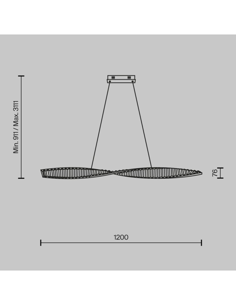 Pendant lamps over the island - Maytoni Krone LED Crystal Pendant Lamp 36W 2600lm 3000K Brass P097PL-L36BS3K. - product kolory-swiatla.pl 7