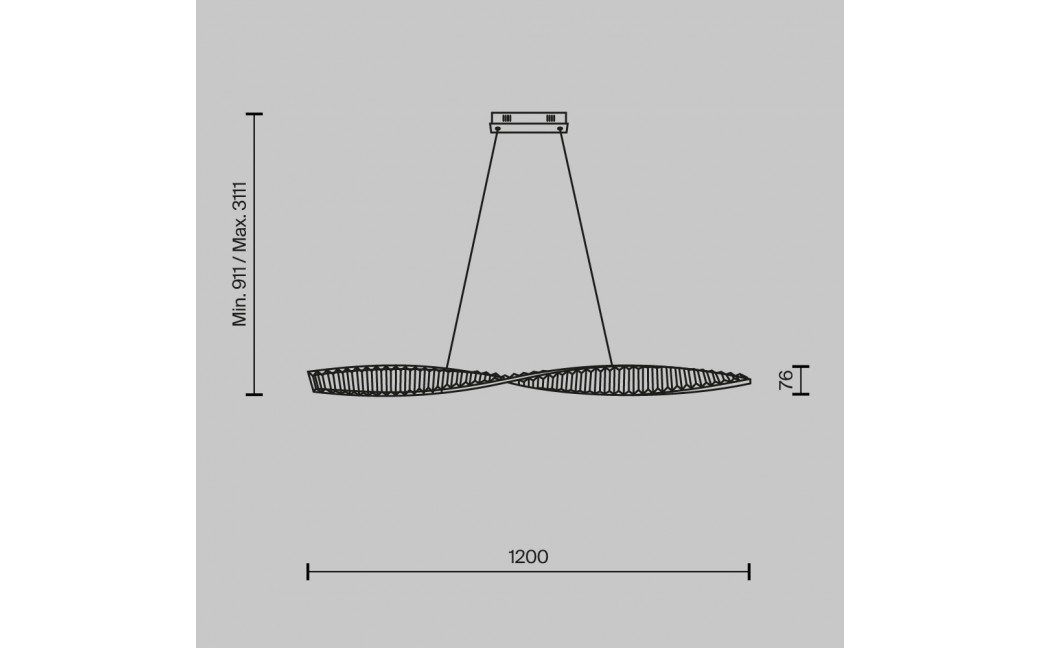 Maytoni Krone Lampa Wisząca Kryształowa LED 36W 2600lm 3000K Mosiądz P097PL-L36BS3K