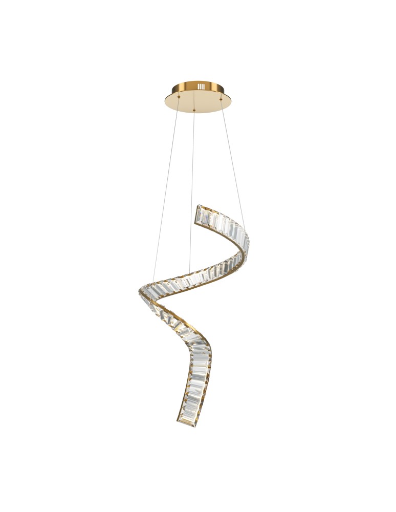 Pendant lamps - Maytoni Krone LED Crystal Pendant Lamp 48W 3300lm 3000K Brass P097PL-L48BS3K. - product kolory-swiatla.pl 1