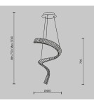 Pendant lamps - Maytoni Krone LED Crystal Pendant Lamp 48W 3300lm 3000K Brass P097PL-L48BS3K. - product 6