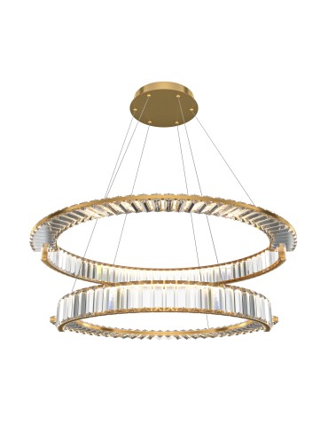 Maytoni Krone Crystal Pendant Lamp 2xLED 90W 6000lm 4000K Gold P097PL-L90G4K.