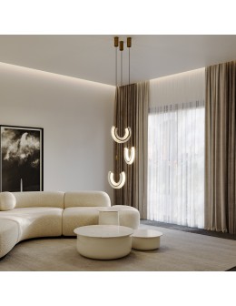 Maytoni Maya Pendant Lamp 1xLED 10W 350lm 3000K Gold P091PL-L18G3K. - product 2