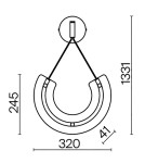 Maytoni Maya Kinkiet/Ścienna LED 10W 350lm 3000K Złoty P091WL-L18G3K
