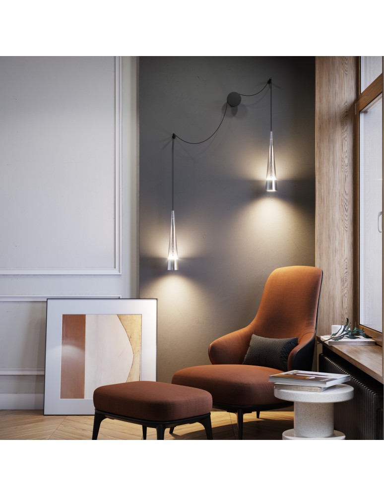 Maytoni Sintesi Kinkiet/Ścienna LED 24W 840lm 3000K Chrom P090WL-L24CH3K